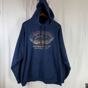 Harley-Davidson Hoodie Mens XL Navy Blue Graphic Black Pearl Belize‎ 2011